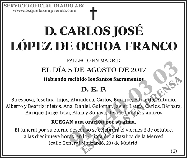 Carlos José López de Ochoa Franco